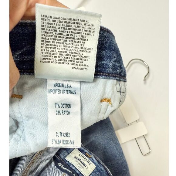 Citizens of Humanity Blue Straight Leg Jeans - Picture 4 of 4